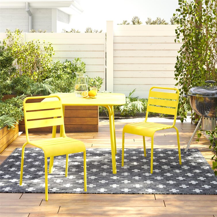 Yellow outdoor 2024 table and chairs